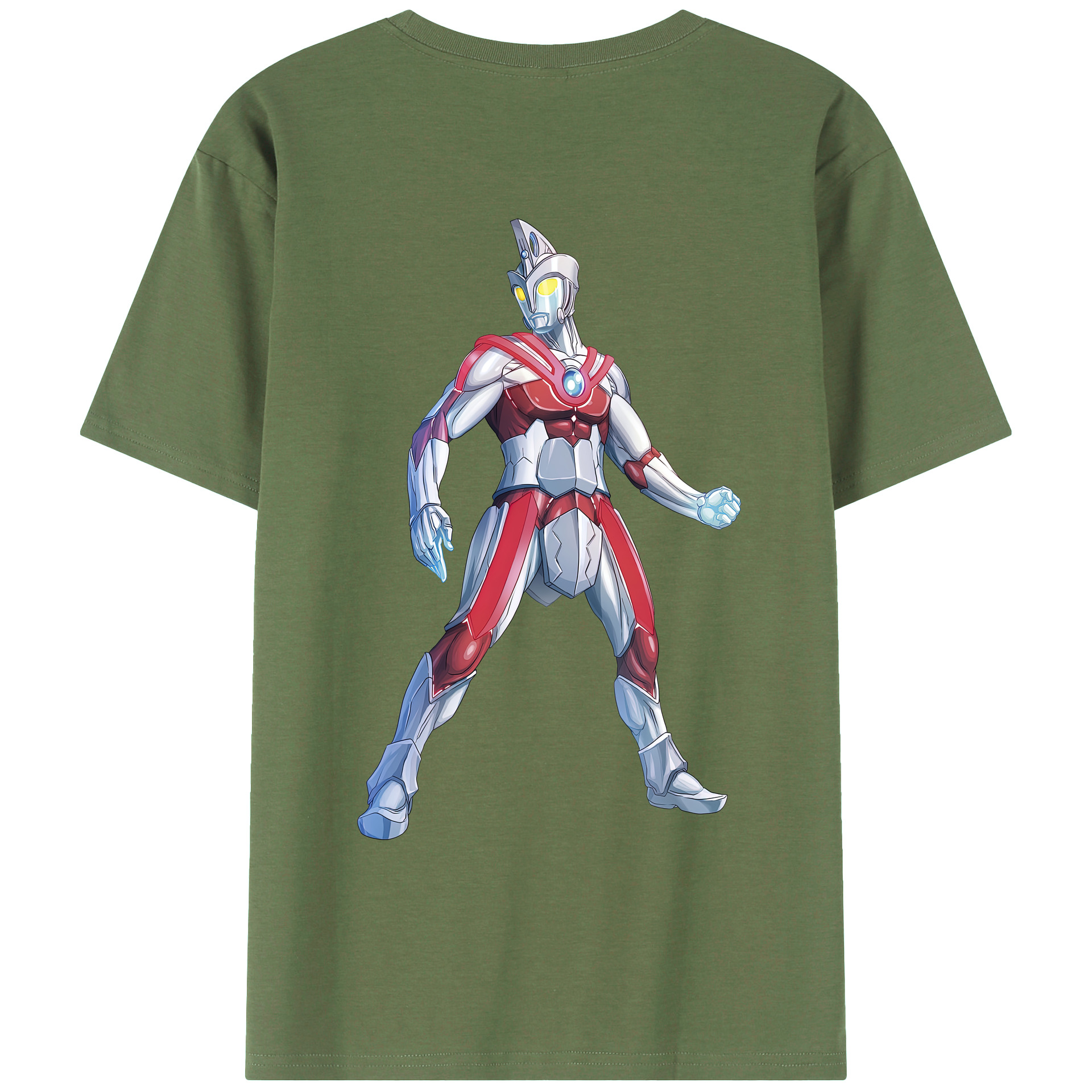 （画像用） ウルトラマン Ultraman 綿100％ メンズ半袖Tシャツ（バックプリント） 通気性